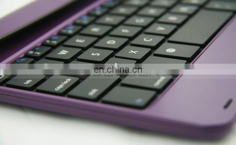 Colorful Ultra Thin Aluminium Bluetooth Keyboard Case for iPad Mini Keyboard