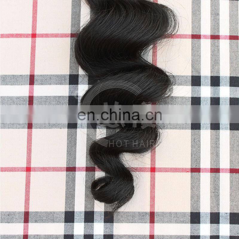 grade 6A virgin human loose wave hair extensions dyeable human virgin remy hair extension