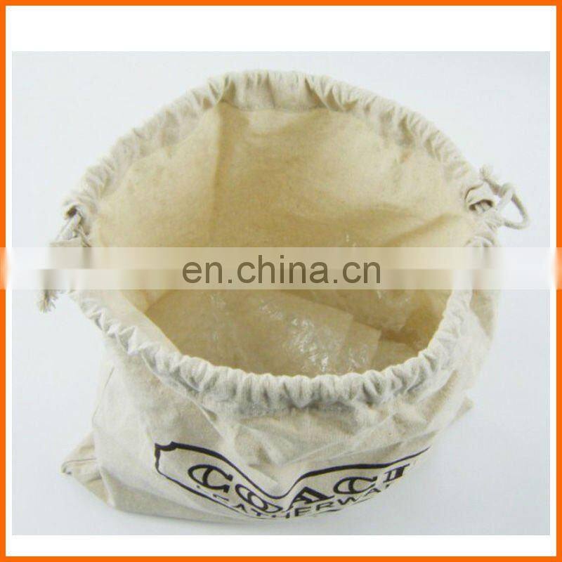 Wholesale denim cotton fabric garments drawstring bag