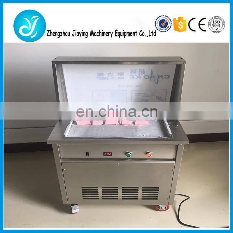 Fried Ice Cream Roll Machine with flat table