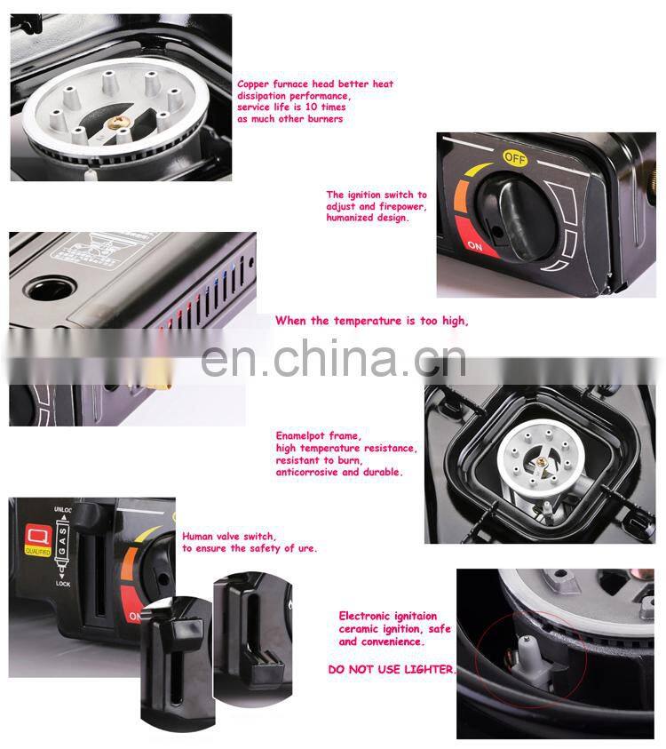 camping portable biogas stove with gas cylinder