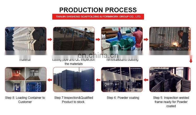 ASP-09-010 Galvanized Steel Scaffold Movable Steel galvanized Steel H Frame Scaffolding