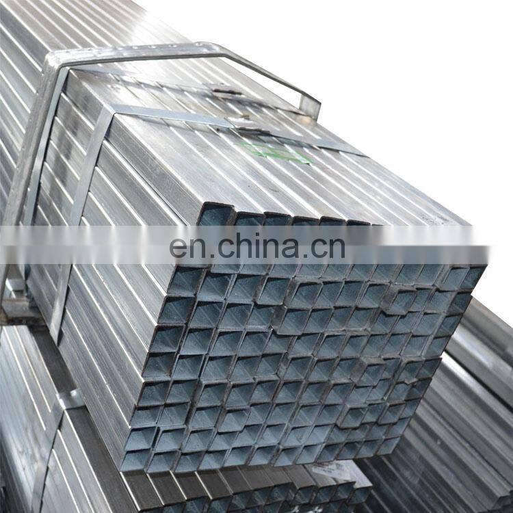 custom-made galvanized square pipe, gi steel square and rectangular tube en10219, erw structural square steel tube