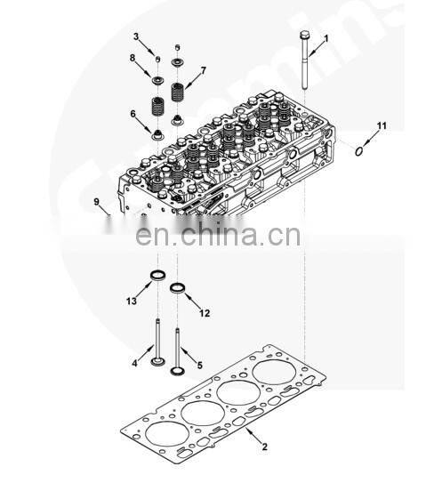 Original CCEC NTA855 N14 cylinder head intake Valve 3803512