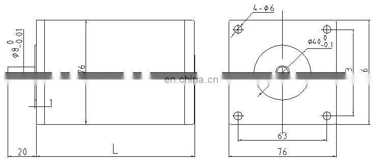 OD 76 mm 1000 rpm brushed dc motor 24v high speed permanent magnet motor BMM395