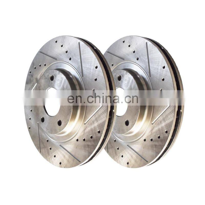 Front Kit Drilled And Slotted Brake Rotors & Ceramic Pads For Infiniti Nissan D0206ZA500
