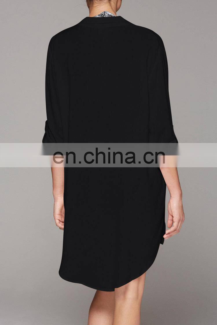 Summer Beachwear White Black Chiffon Blouse Shirt Bathing Suit Women Swimsuit Beach Sarongs Cover Ups Beach Dress Tunic Swimwear