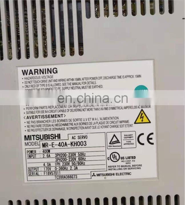 Whole New 400w Mitsubishi AC Servo Motor Drive MR-E-40A-KH003 For Industrial Robot Arm