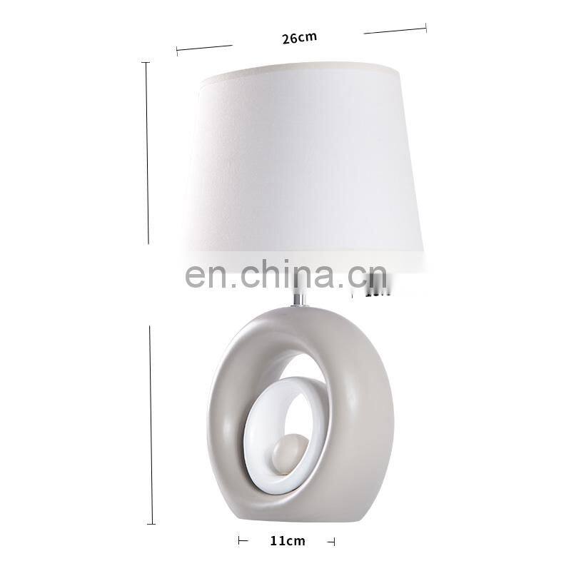 New European design lamp shade and modern style china table lamp
