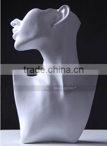 Fiberglass Woman Mannequin Head,Female Abstract head mannequin,Cheap White Head,Dispaly Jewelry/ hat /scarf head mannequin H1080