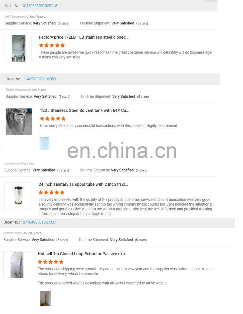 Bho extractor exporter Stainless steel 180g-1lb BHO 45g extractor open blast extractor kits with quadpod