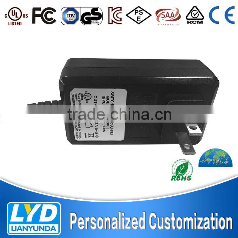 Switching power adapter UL CE FCC CB TUV GS certified 12V 1A 2A 3A 4A 5A power supply