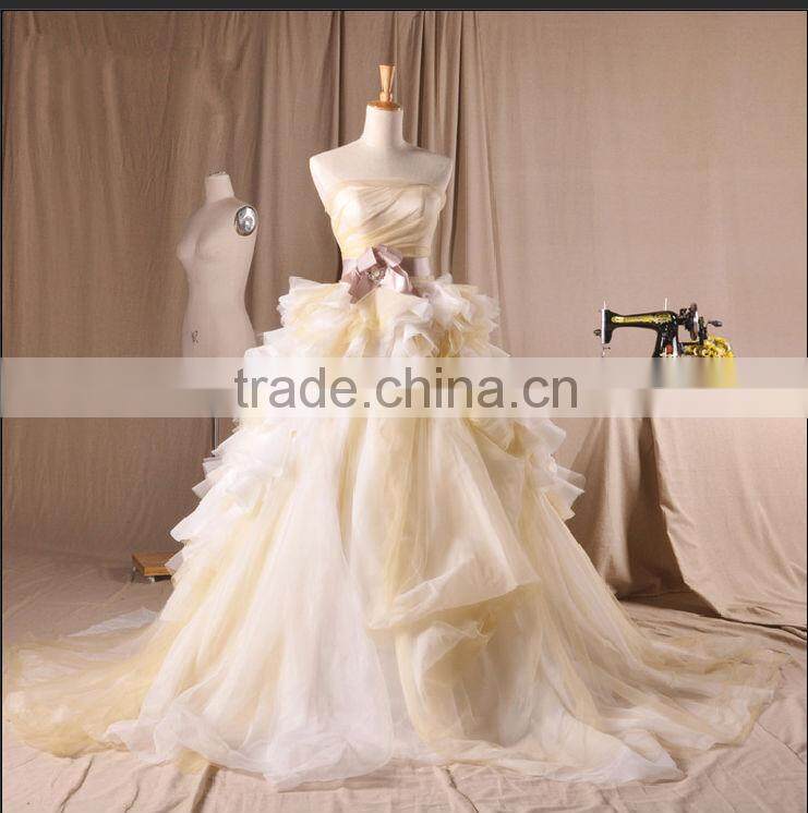 2014 New Model Gorgeous Ball Gown Wedding Gown