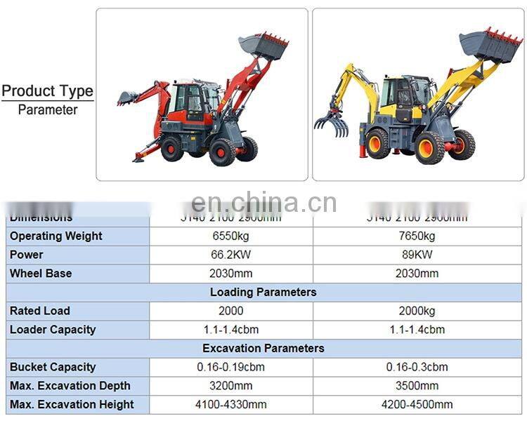 Factory-direct price loaders and backhoes backhoe loader for exporting 3ton 4ton 5ton 6ton small backhoe back hoe