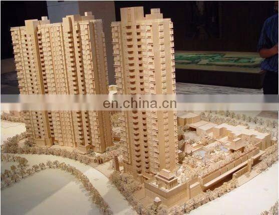 Classic wooden house model for miniature building in construction & real estate