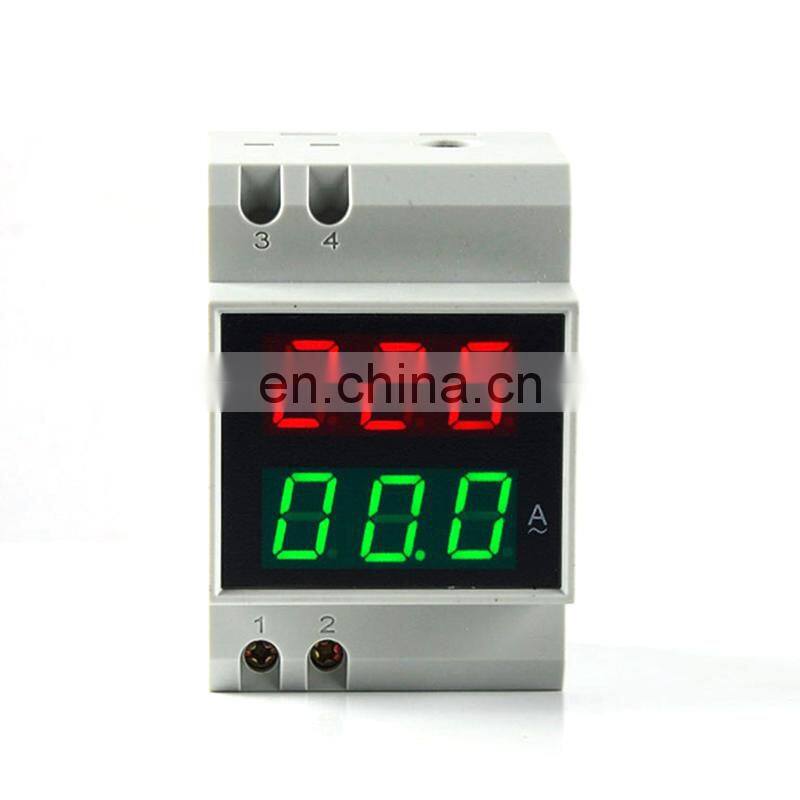 Digital Meter AC 80-300V 0-100.0A Din Rail LED Voltage Current Meter Voltmeter Ammeter D52-2047