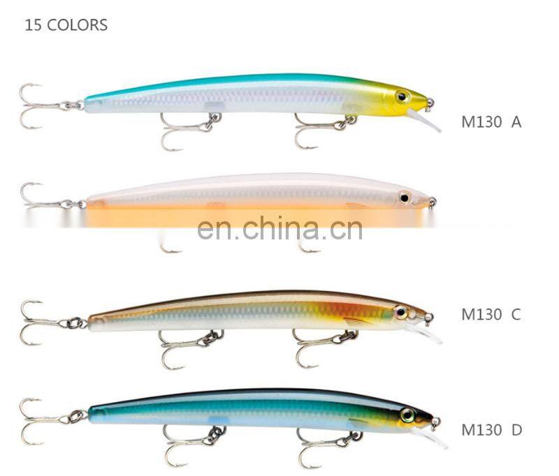 130mm 15g Fishing Lure Hard Minnow Flat Body Longcasting 15 colors Fishing Lure New Arrival Floating Minnow