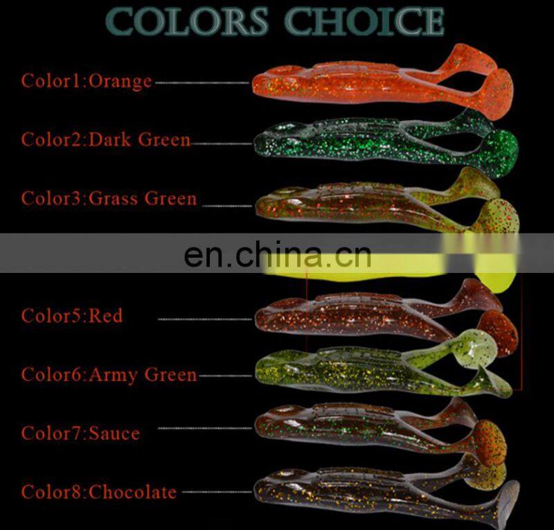 Amazon 9 Colors Choice 105mm 13g Artificial Bait Llastic Lure 2pcs/lot Leurre Souple Rayfrog Black Fish Killing Soft Bait