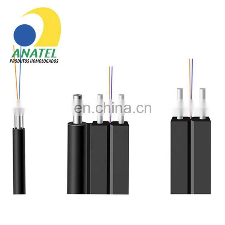 Low price Outdoor Self-supporting 2 Core ftth optical fiber cable roll