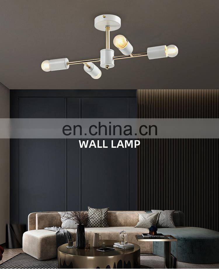 HUAYI Creative Design Modern Retro Home Hotel Simple 6 Lamp Holder Decorative Led Ceiling Lamp