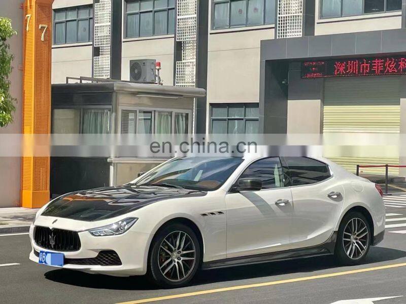 Runde Carbon Fiber Material For Maserati Ghibli Aspec Style Body Kit Front Lip Rear Lip Side Skirt Spoiler Hood Cover
