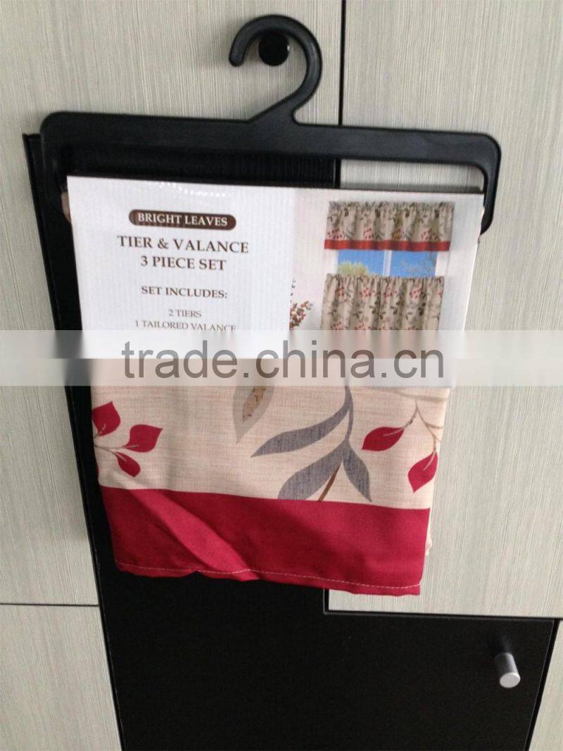 2 TIERS AND 1 VALANCE 3PIECE SET KITCHEN CURTAIN