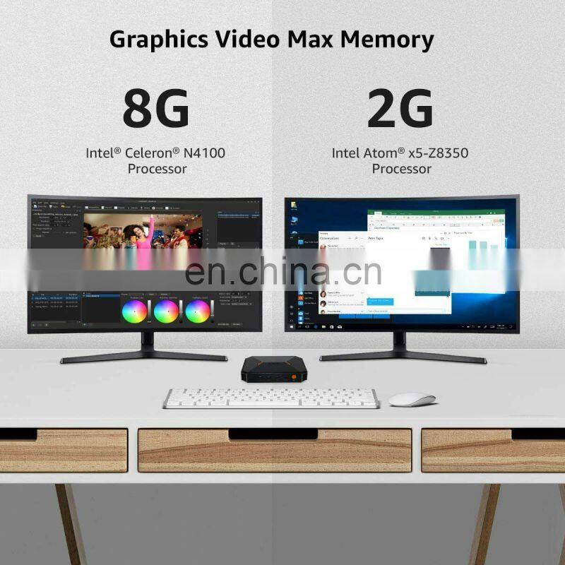 CHUWI HeroBox Fanless Mini PC Linux/Win10 (64-bit) Desktop 8+180GB SSD 4K MINI PC