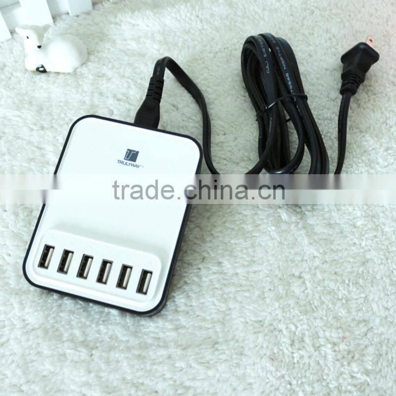 Hot sale portable 6 ports USB Charger with 40W(5V/8A) from Trulyway