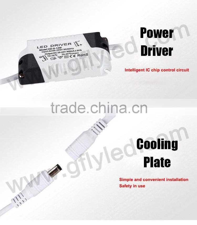 2016 CE Rohs SMD recessed round led panel light 6W/9W/12W/15W/18w/24W led downlight