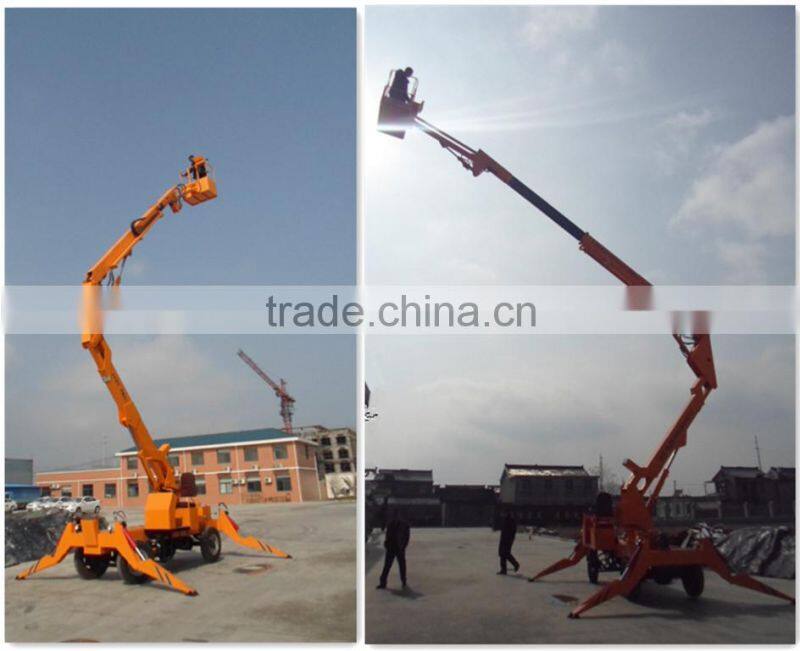 12m, 2015 new hydraulic boom lift /light boom lifts /car lift /motorcycle lift