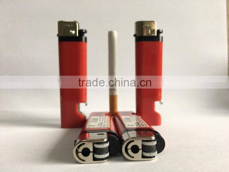 standard disposable plastic lighter with bittle opener ISO9994&CR