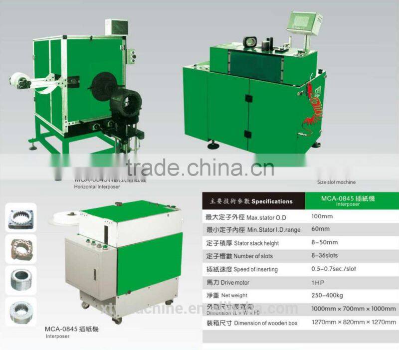 Electric Motor Stator Slot Insulation Paper Insert Machine/AC/DC Motors/1 Phase/3 Phase/Manufacturer