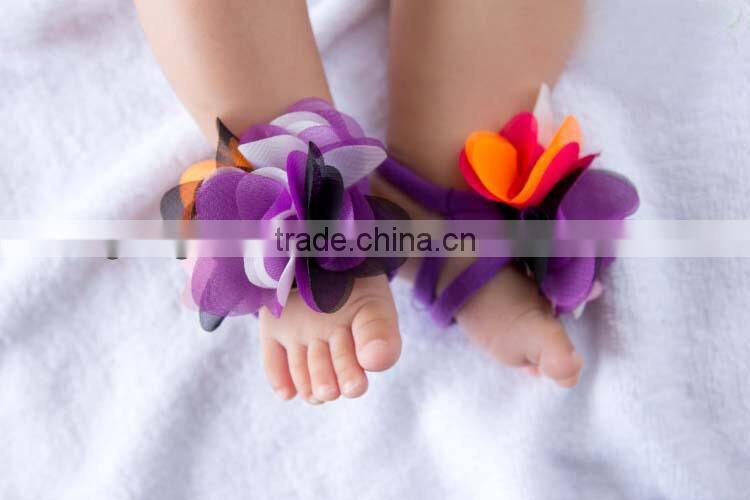 lovely baby barefoot sandals.for Boutique,gift 2014