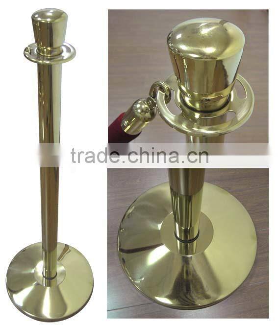 Brass Crown Rope Stanchion with Cement Base