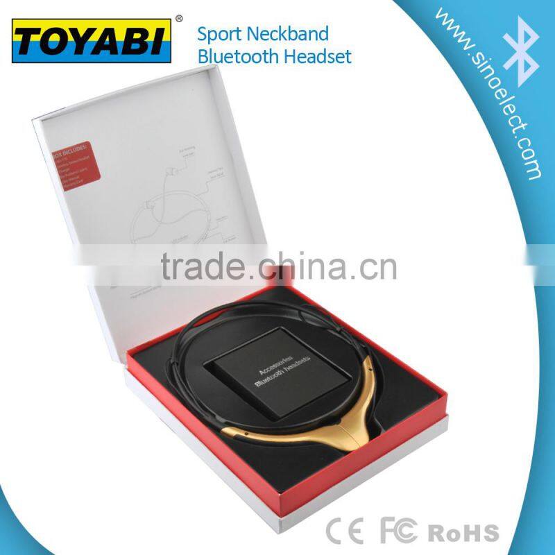 In car safe driving wireless neckband bluetooth headset for cell phone with CE ROHS