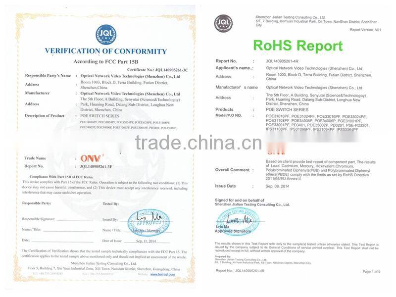 10/100/1000M full duplex repeater-poe splitter 802.3af