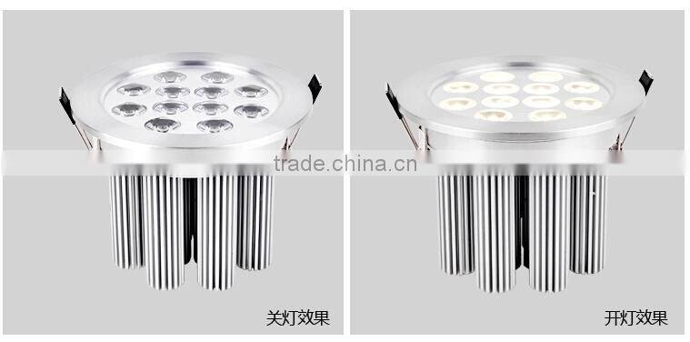 2015 New Dimmable LED Ceiling Lamp 3w 5w 7w 9w 12w LED Spotlights Silver Shell