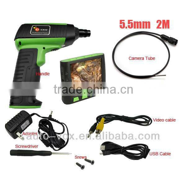 Wireless 3.5" LCD pipe Inspection camera 5.5mm