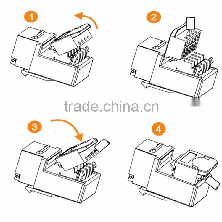 tool less keystone jack, cat3 telephone rj11 keystone jack, jack keystone