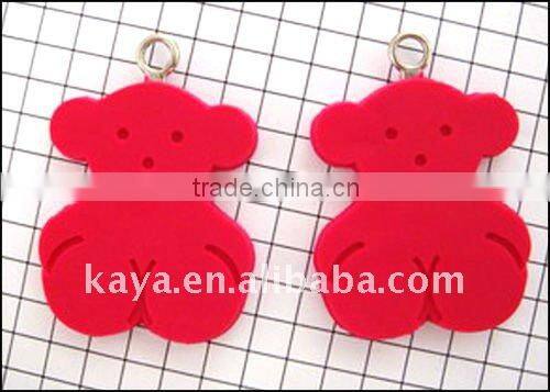 2016 Customized 3d soft plastic cartoon zipper puller