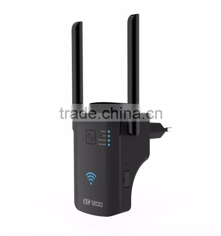 802.11ac 1200M dual band wifi repeater/AP with 5dBi Antennas