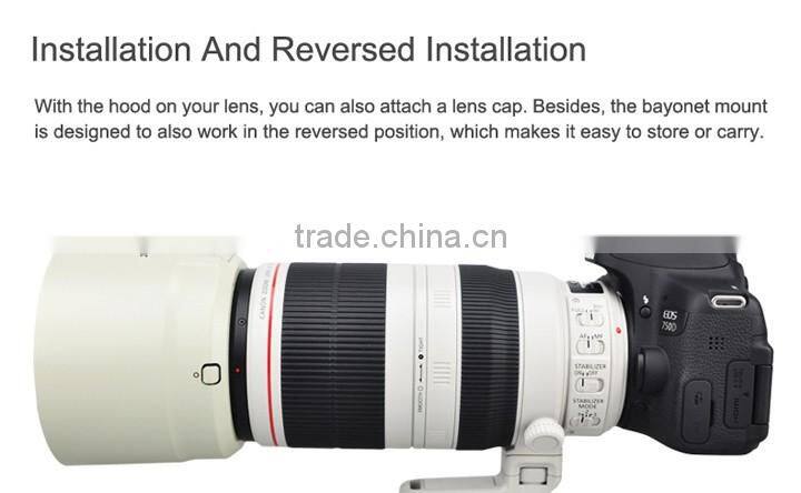 White Lens Hood 77mm JJC LH-83D WHITE 77mm Lens Hood For Canon ET-83D