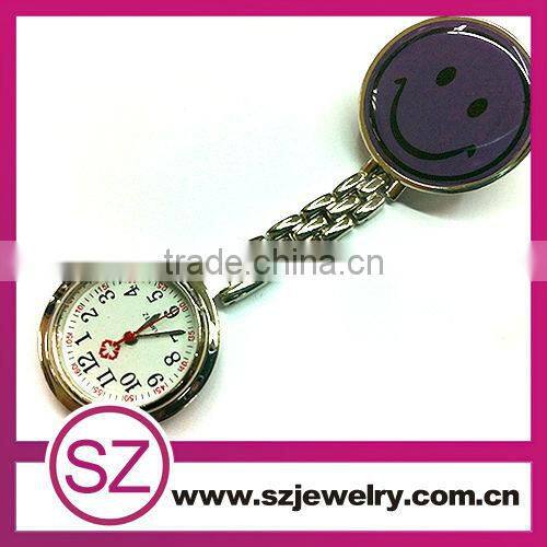 angle smile blue heart shape nurse fob watch for sale