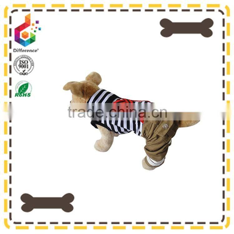Pet coat pet cloth sailor stripe dress for boy dogs