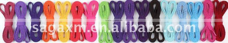 4mm quadrilateral black orange shoelaces