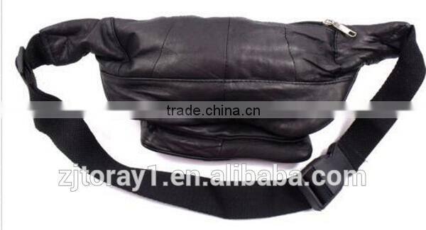 New design soft leather men waist bag first class price