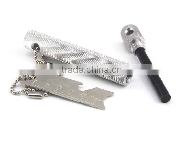 Survival Emergency metal flint magnesium fire starter with compass and bottle opener