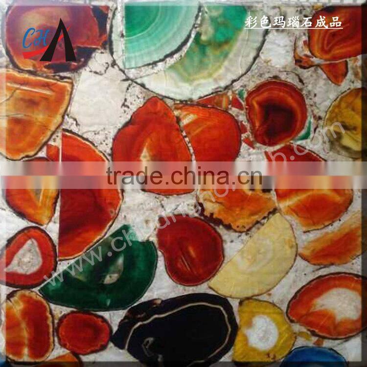 Luxury colored agate slab for home decoration,floor slab,wall tile,table top