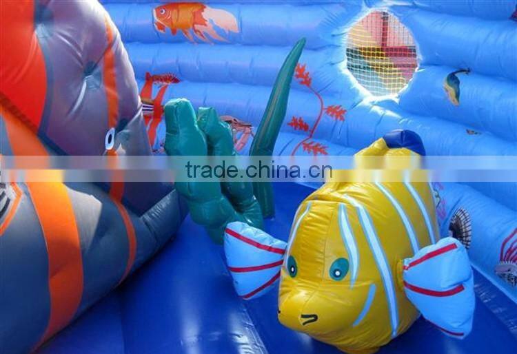 sea world bouncing castle inflatable for toddler,fish inflatable jumping castle big inflatable bouncer castle for kids