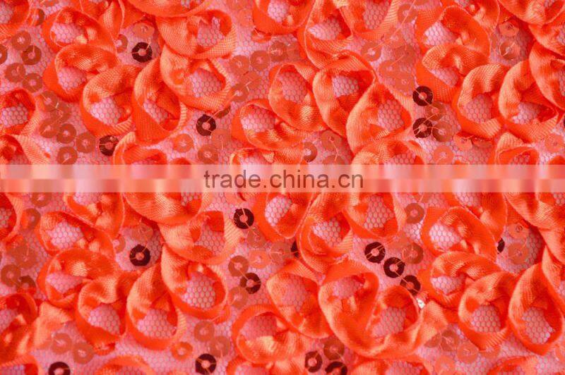 Tulle Mesh Tape Embroidery Fabric for Dress and Cushion DSN412